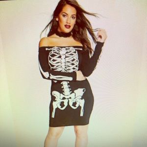 PLUS SIZE Skeleton Dress☠️